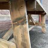 Large country farm table 240 cm in raw natural wood brewery fir