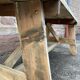 Large country farm table 240 cm in raw natural wood brewery fir