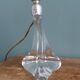 Saint-Louis crystal lamp with a free-form wave base.
