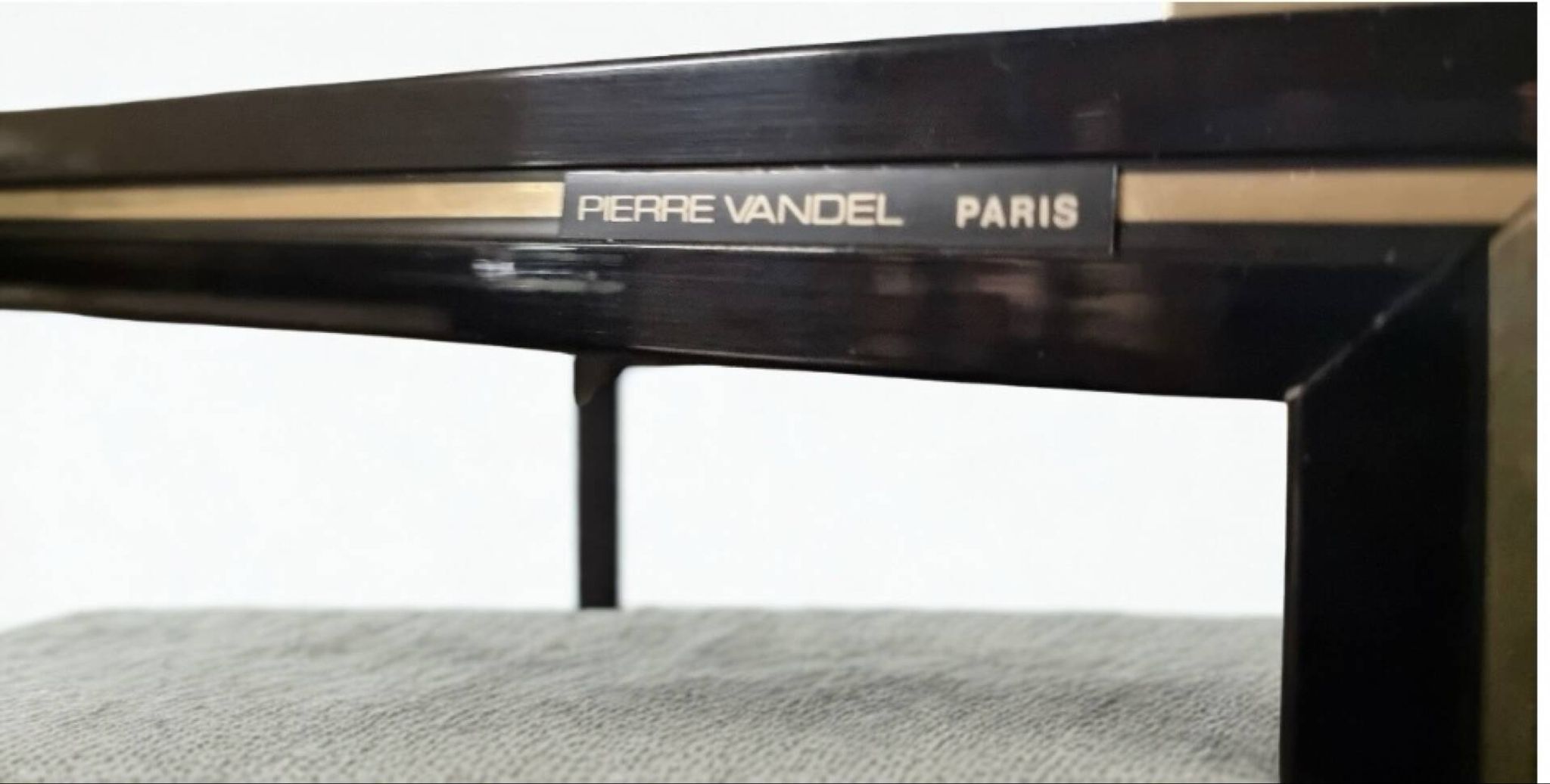 Ensemble Table et 4 chaises Pierre Vandel Paris — plateau verre