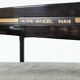 Table and 4 chairs by Pierre Vandel Paris — glass top