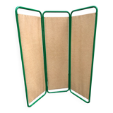 Green tubular vintage folding screen, 1980