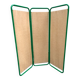 Green tubular vintage folding screen, 1980