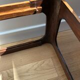 70's teak and ceramic coffee table