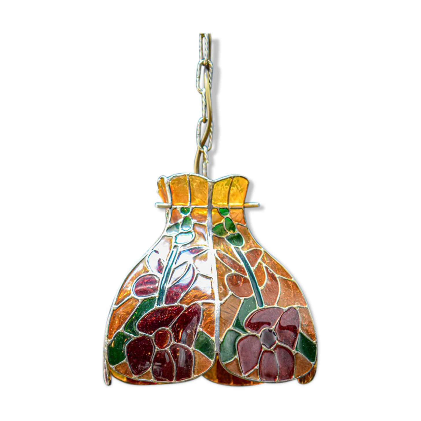Glass paste pendant lamp