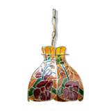Glass pate suspension lamp