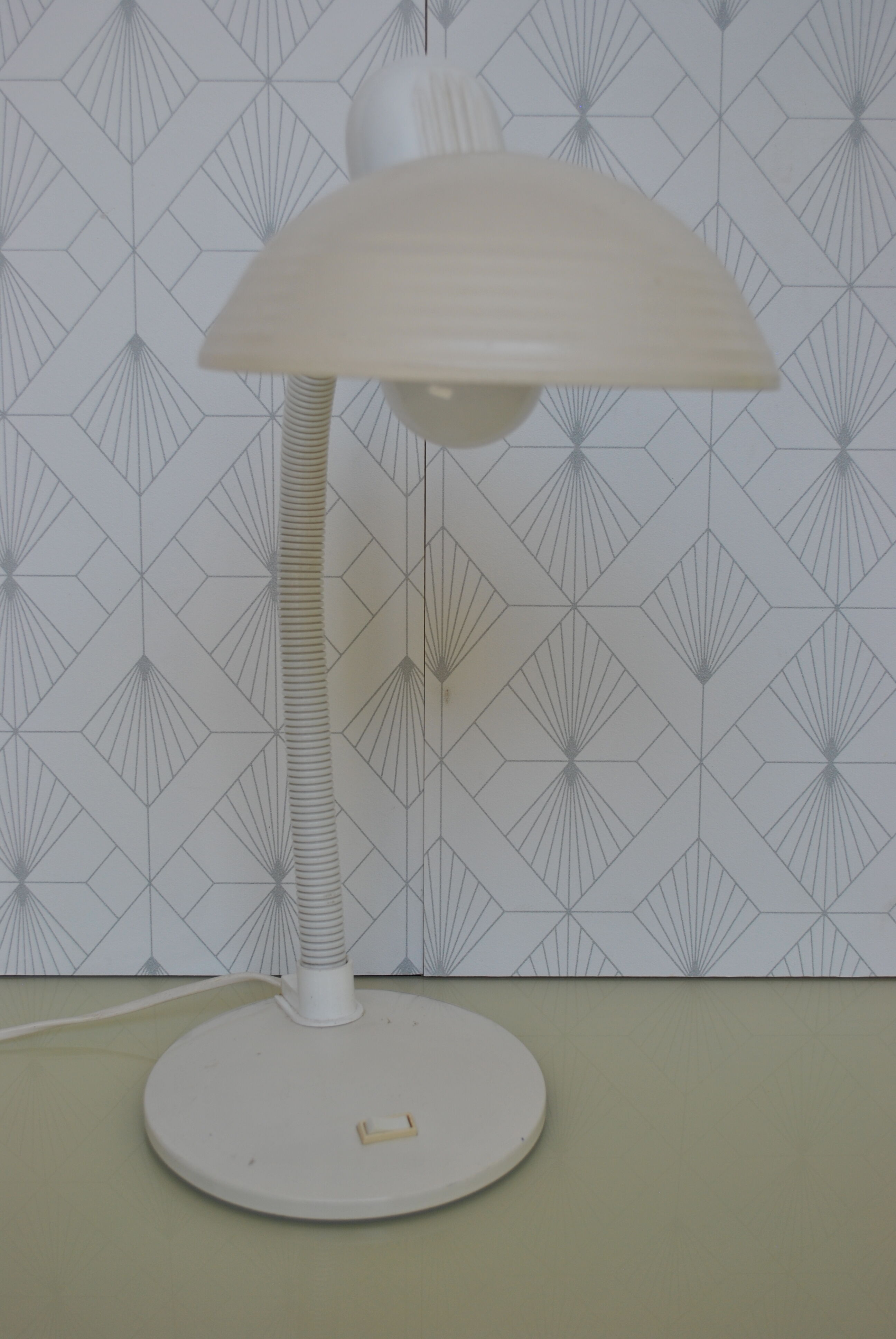 Vintage white Aluminor lamp