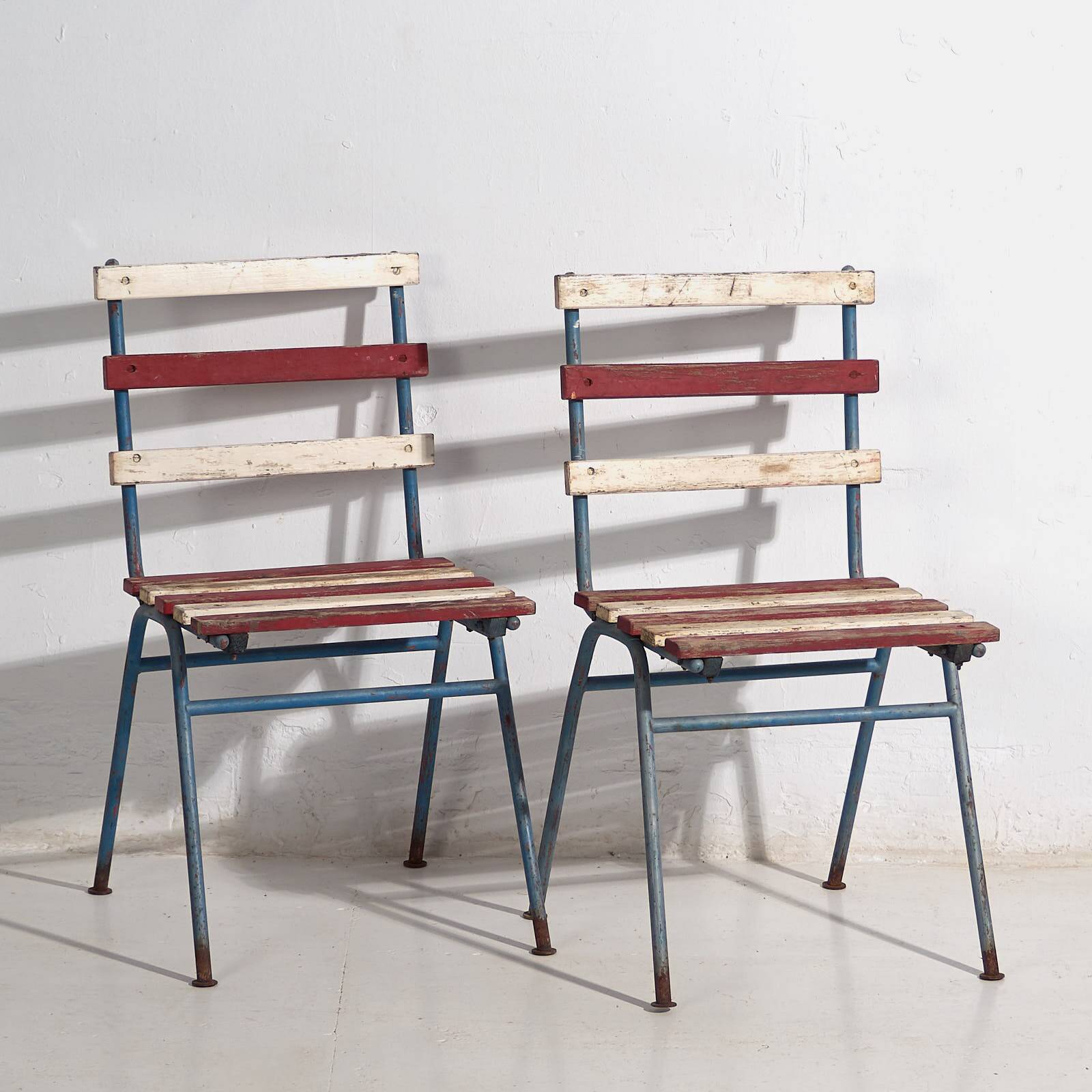 Chaises de jardin anciennes (c.1920). Ensemble de 2 pièces #1