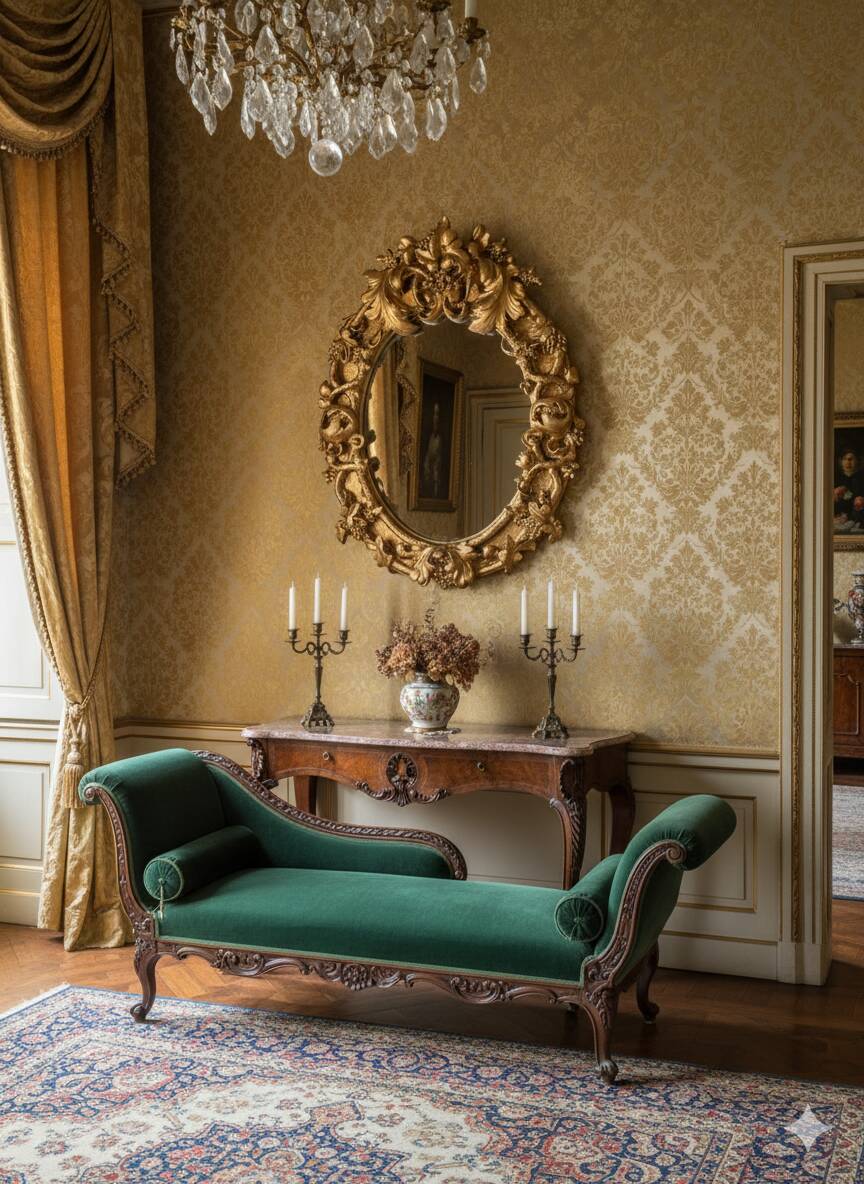 Louis XV rococo style gilded mirror, 130×100cm