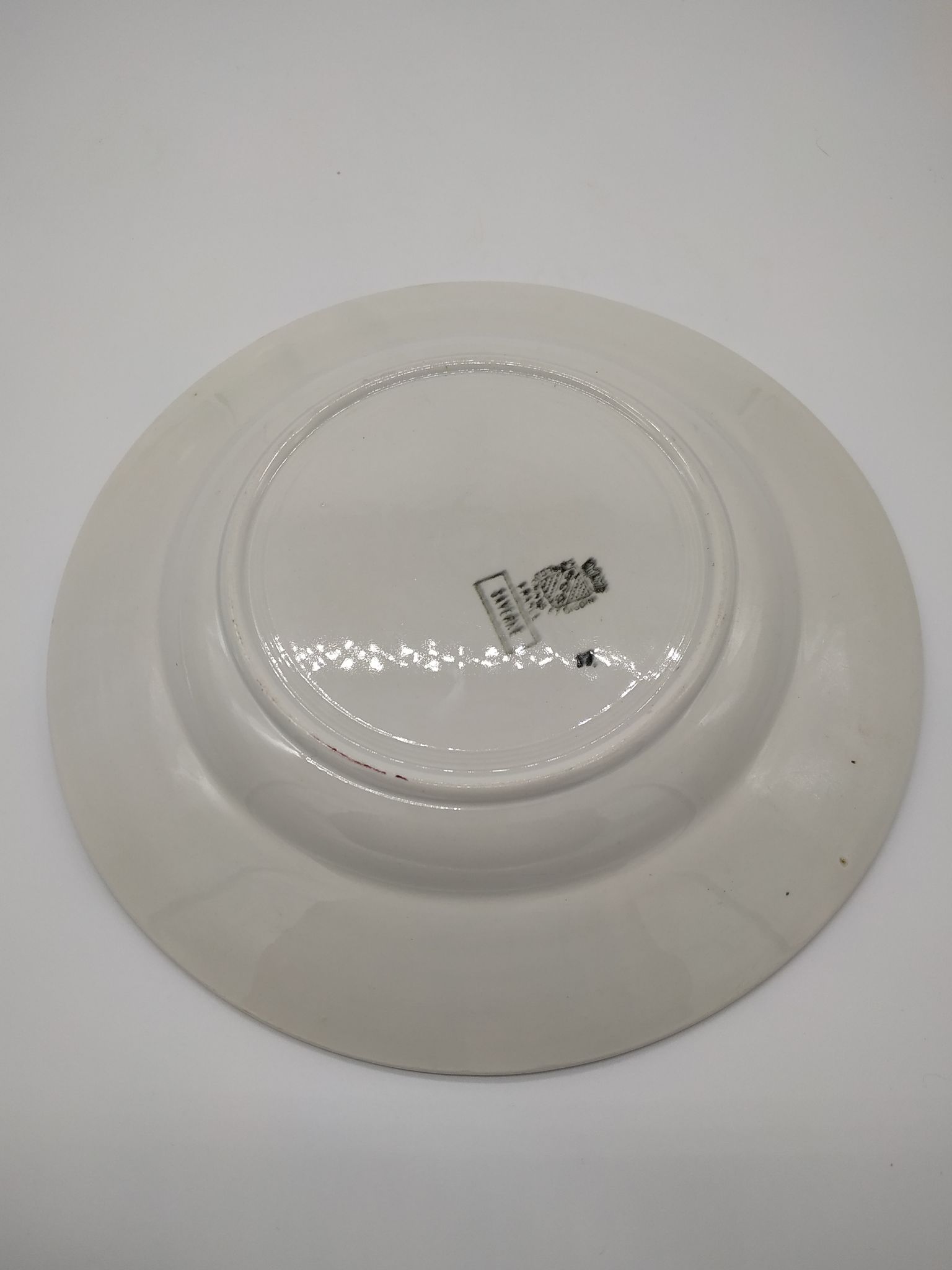 Pair of ceramic dishes from Sarreguemines digoin décor aux Roses