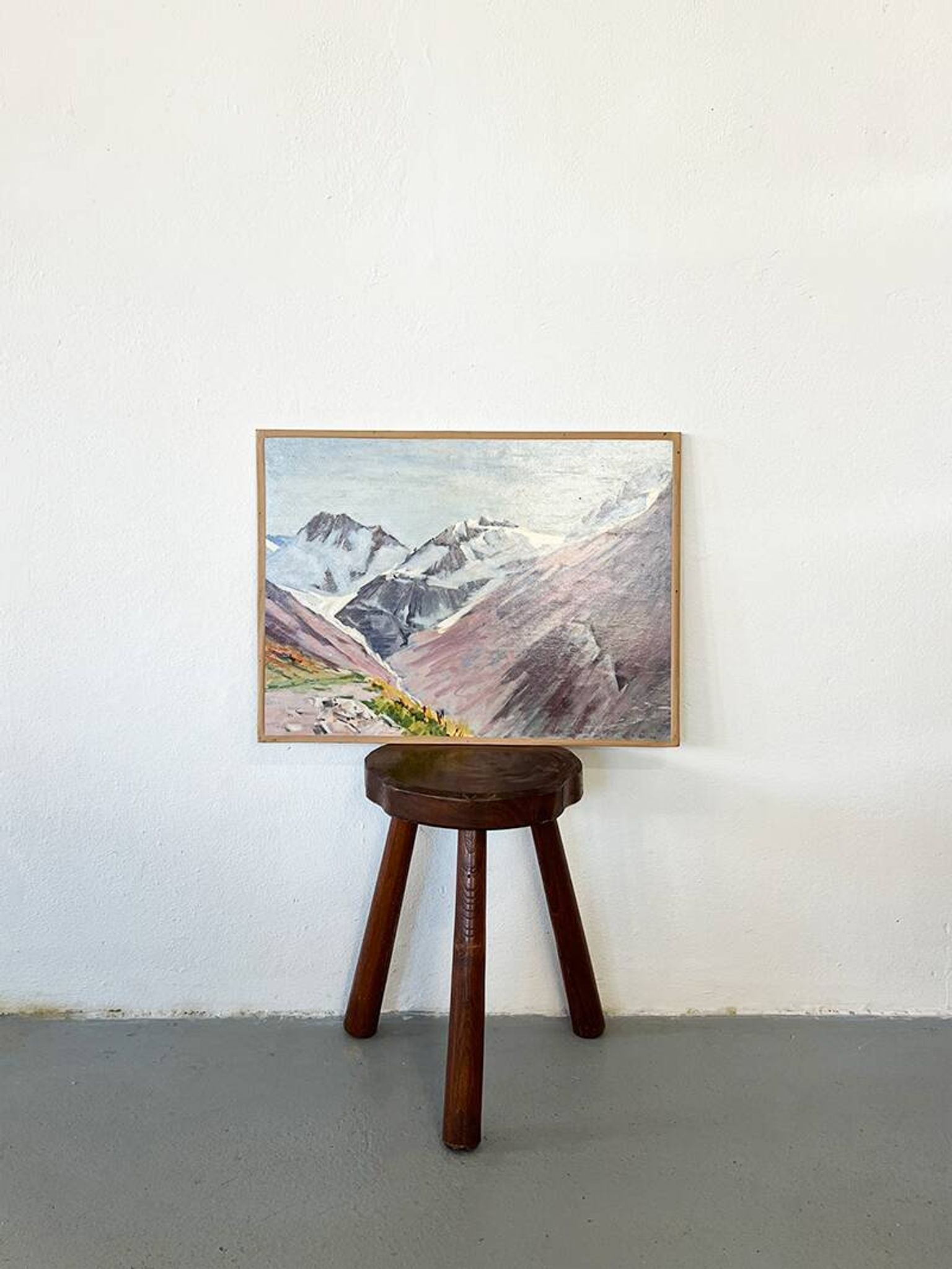 Painting "Mountain", oil on hardboard