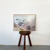 Painting "Mountain", oil on hardboard