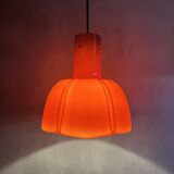 Pendant lamp Glashütte Limburg orange, Mid Century