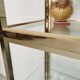 Vitrine laiton étagère verre design 1970