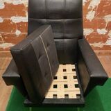 Pair of vintage leather armchairs