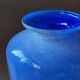 Grand vase en verre bleu 37cm