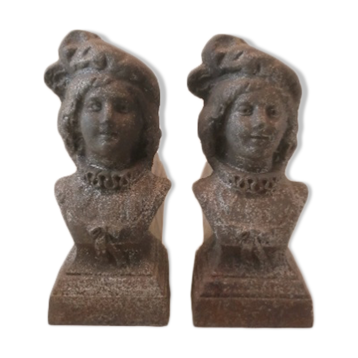 Pair of ancient cast iron channels