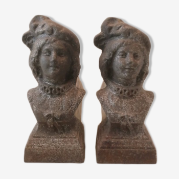 Pair of ancient cast iron channels