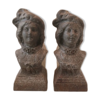 Pair of ancient cast iron channels