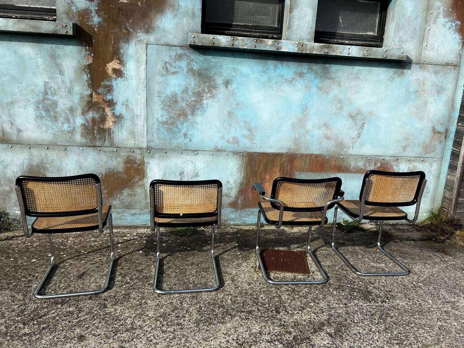 Set of 4 Cesca chairs by Marcel Breuer