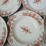 Assiettes creuses Terre de Fer Sarreguemines 1910