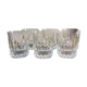 Series of 6 crystal whiskey glasses