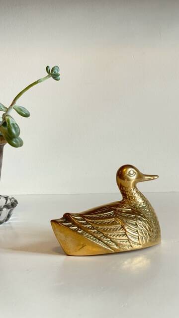 Canard en laiton vintage