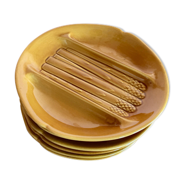 Set de 6 assiettes à asperges de Salins les bains