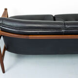 Midcentury leather lounge sofa 1960s