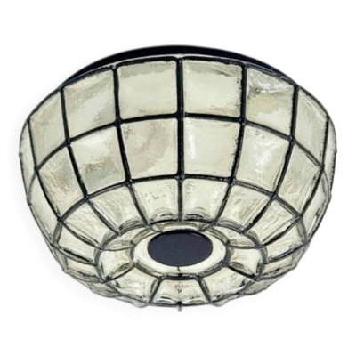 1 des 2 plafonniers en verre de style mid-century moderne de Limburg, Allemagne, années 1970