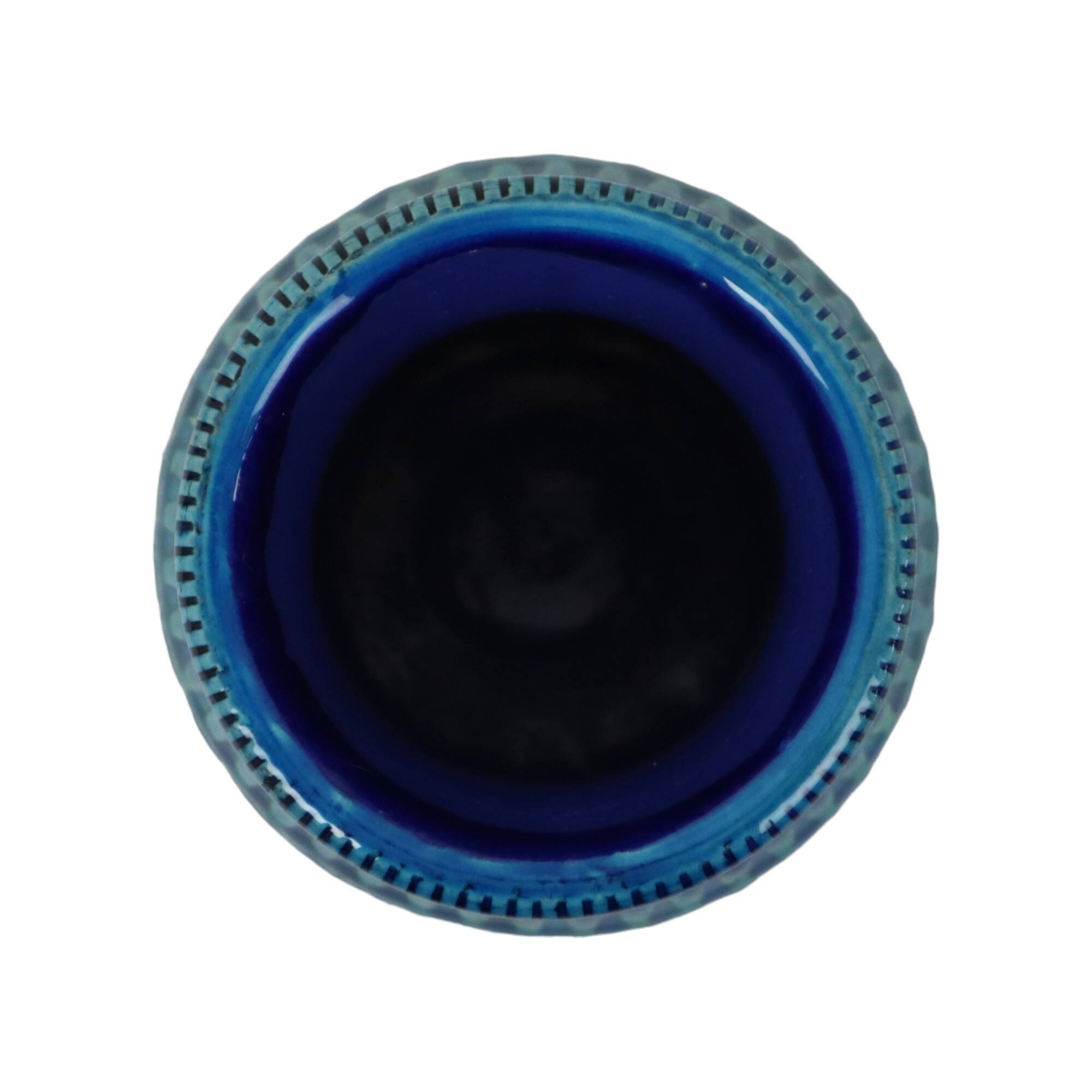 Vintage Blue Bitossi Vase Rimini Blue Aldo Londi Design Sixties