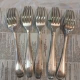 Set of 10 antique silver-plated cutlery