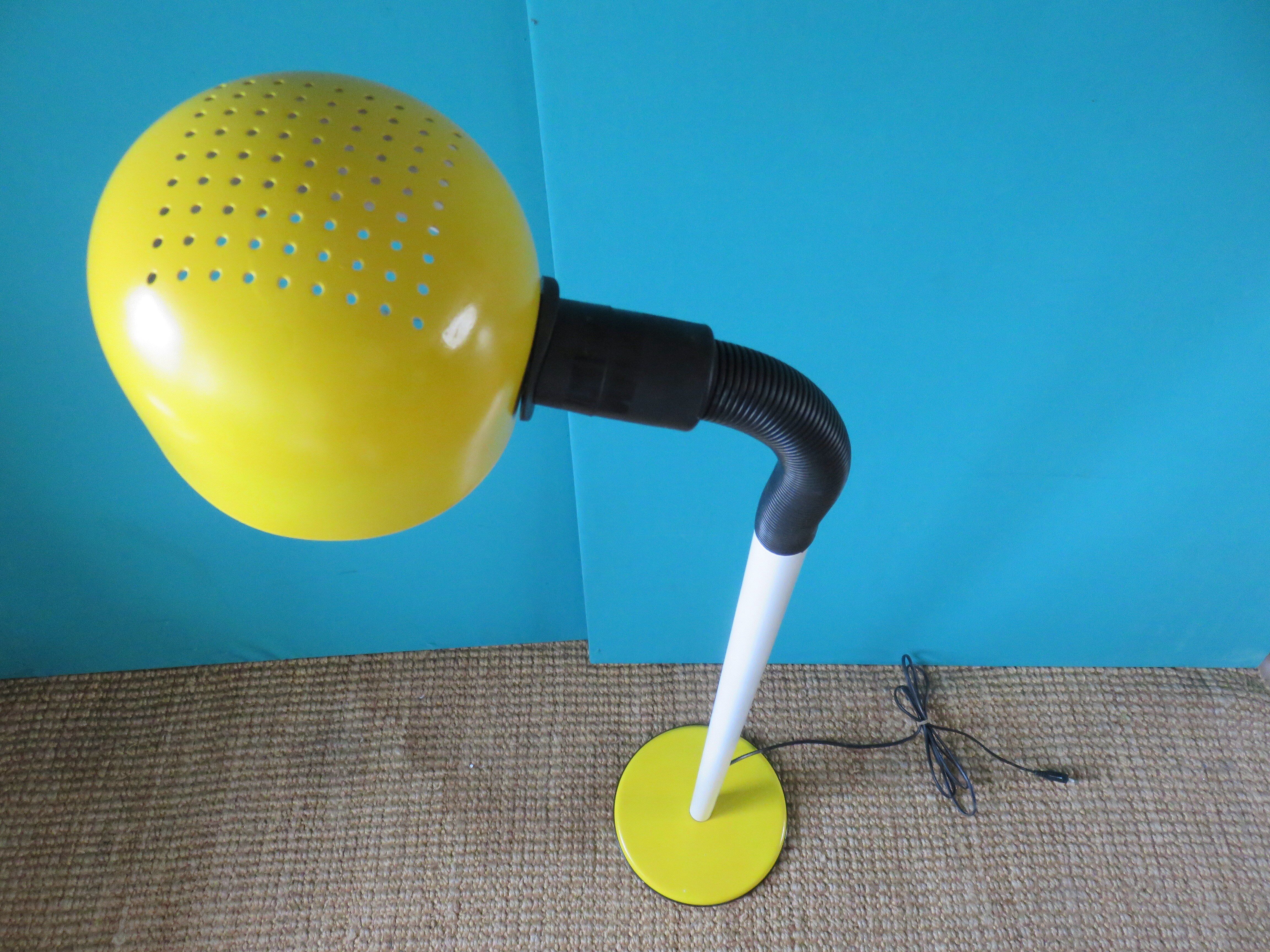 Space lamp yellow and white sweden 1970