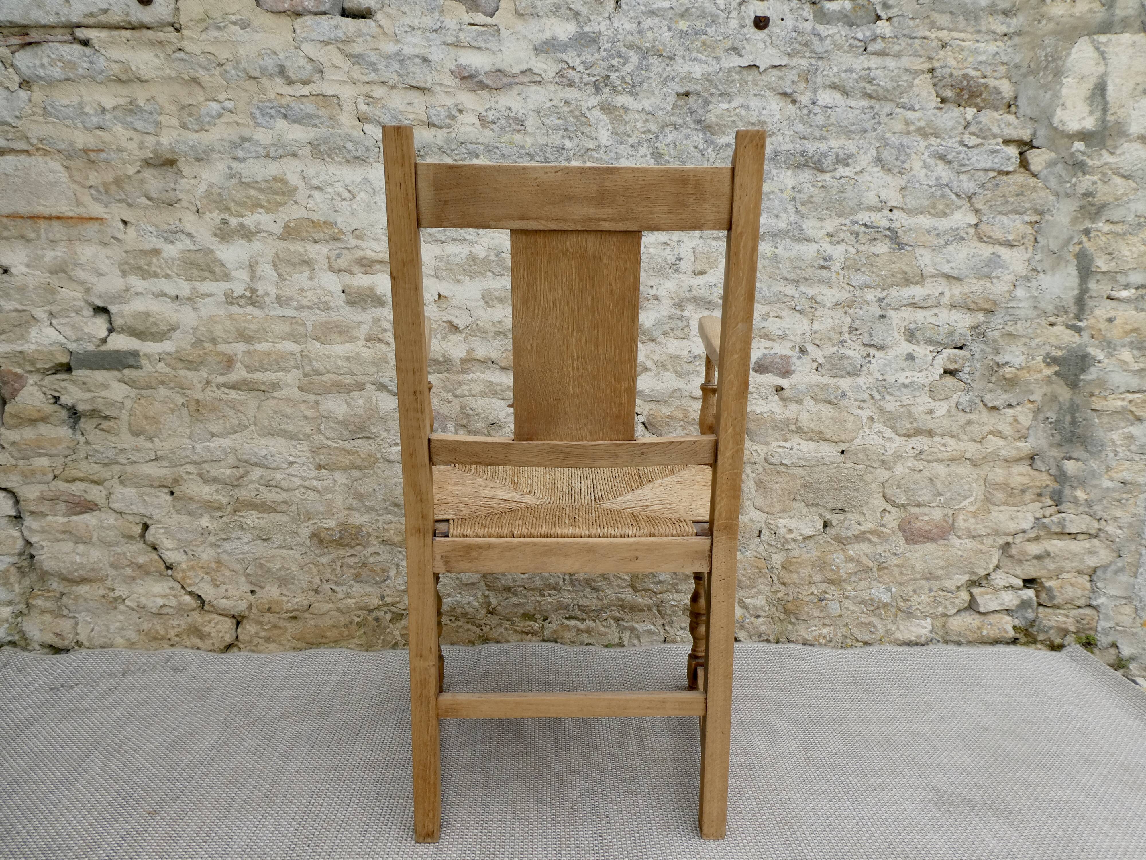 Light wooden neo-rock chair and 1940s mulella seat