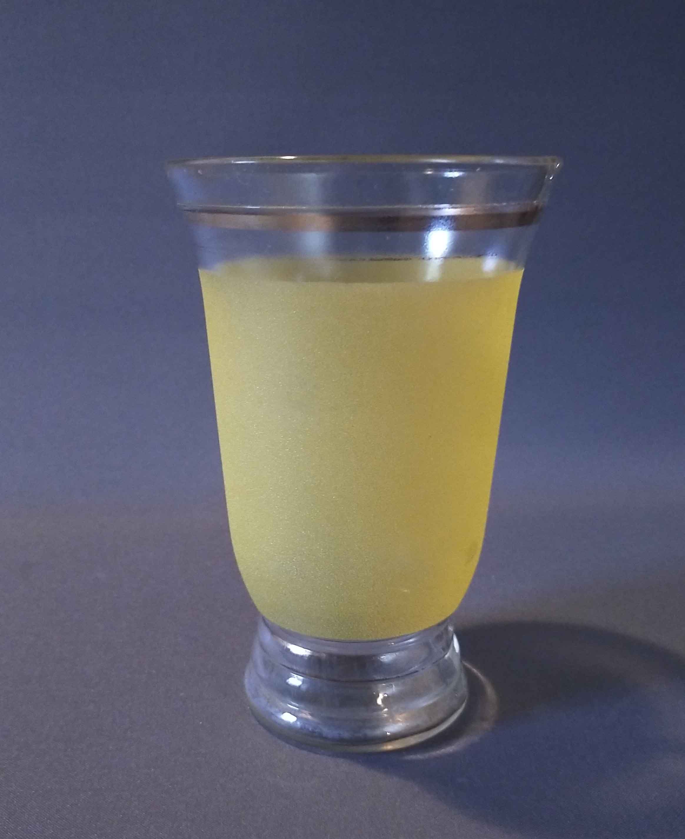 Granite vase yellow band