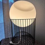 Vintage space-age lamp with mesh base