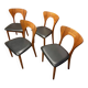 Suite de 4 chaises en teck par Niels Koefoed, 1960
