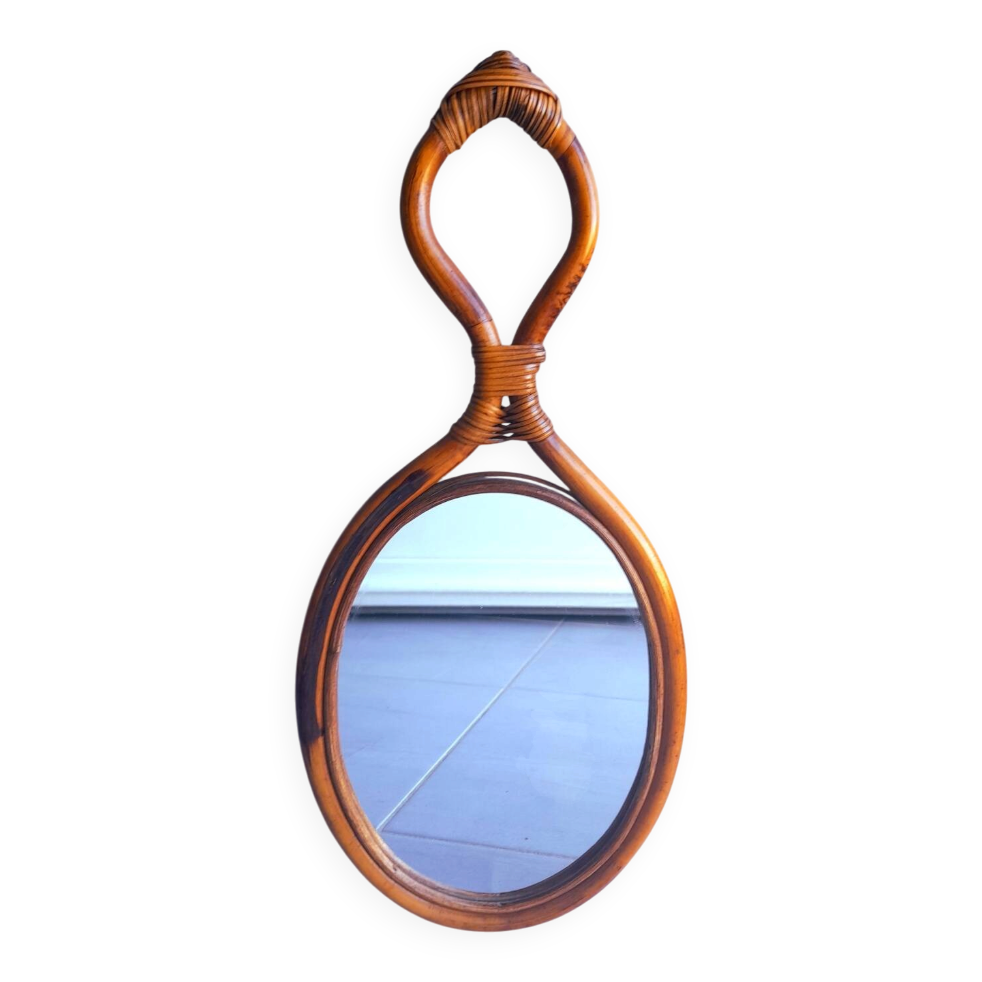 Rattan mirror 1960