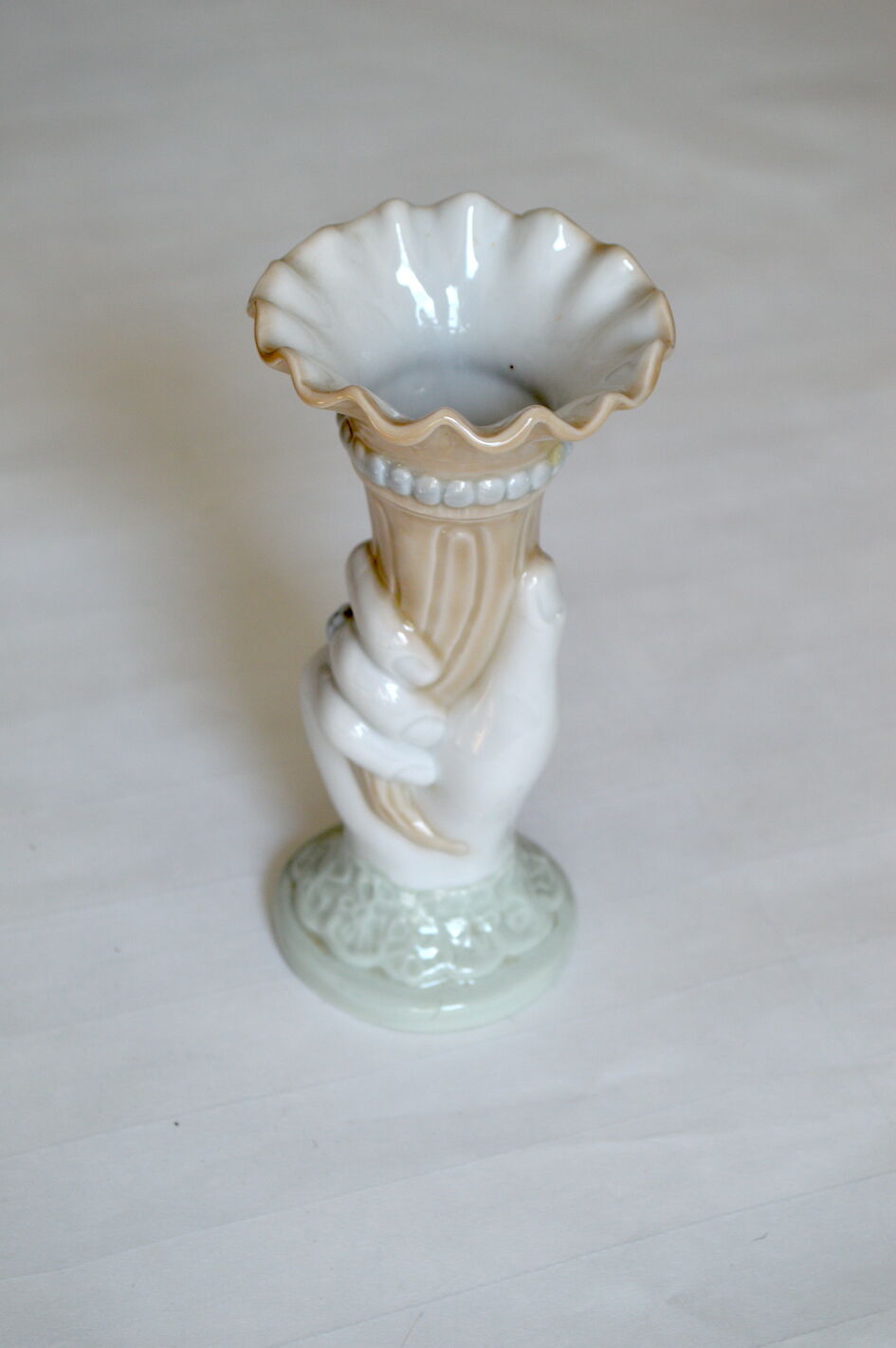 Opaline hand vase