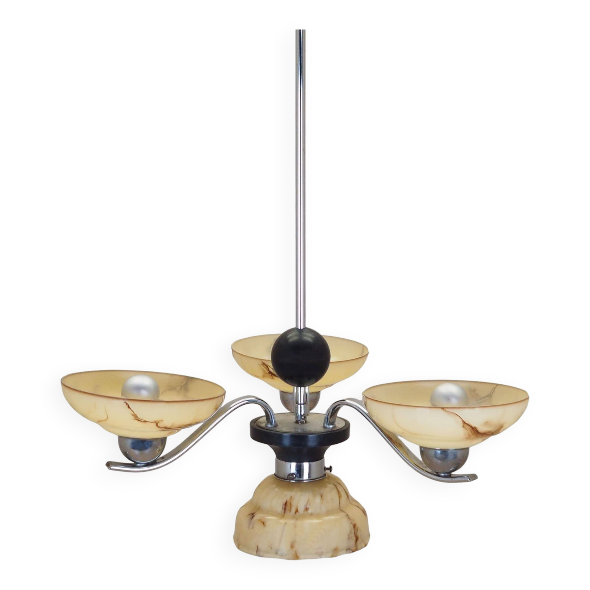 Glass chandelier, Danish design, 1970s, production: Denmark