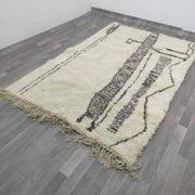 Tapis berbère en laine naturel traditionnelle fait main 2/3 m