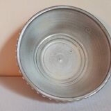 Vintage fluted enameled earthenware potter's salad bowl