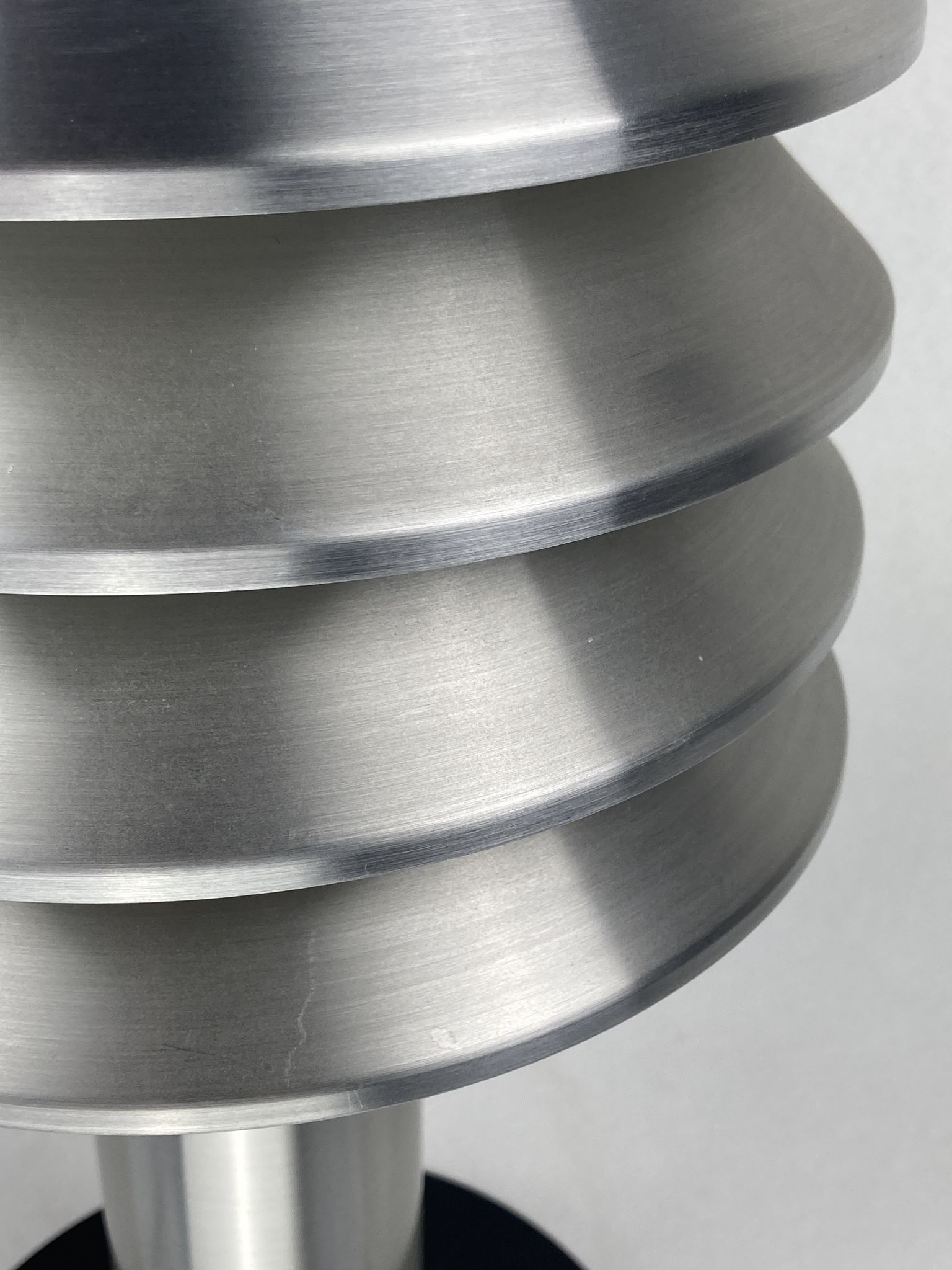 Space age aluminum mushroom dome lamp by Hans Agne Jakobsson for Markaryd, Sweden 1960s