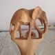 Couverts de service n bois sculpté art populaire vintage