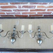 2 anciennes appliques hollandaises 2-ampoules