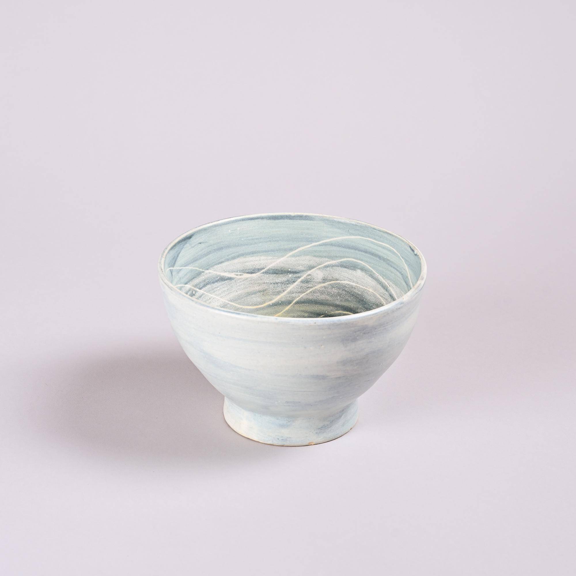 White glazed ceramic cup by Marie Madeleine Jolly, France, circa 1960.