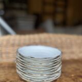 Set of 10 very small soup plates - Pommier Dureil 72 - Porcelain