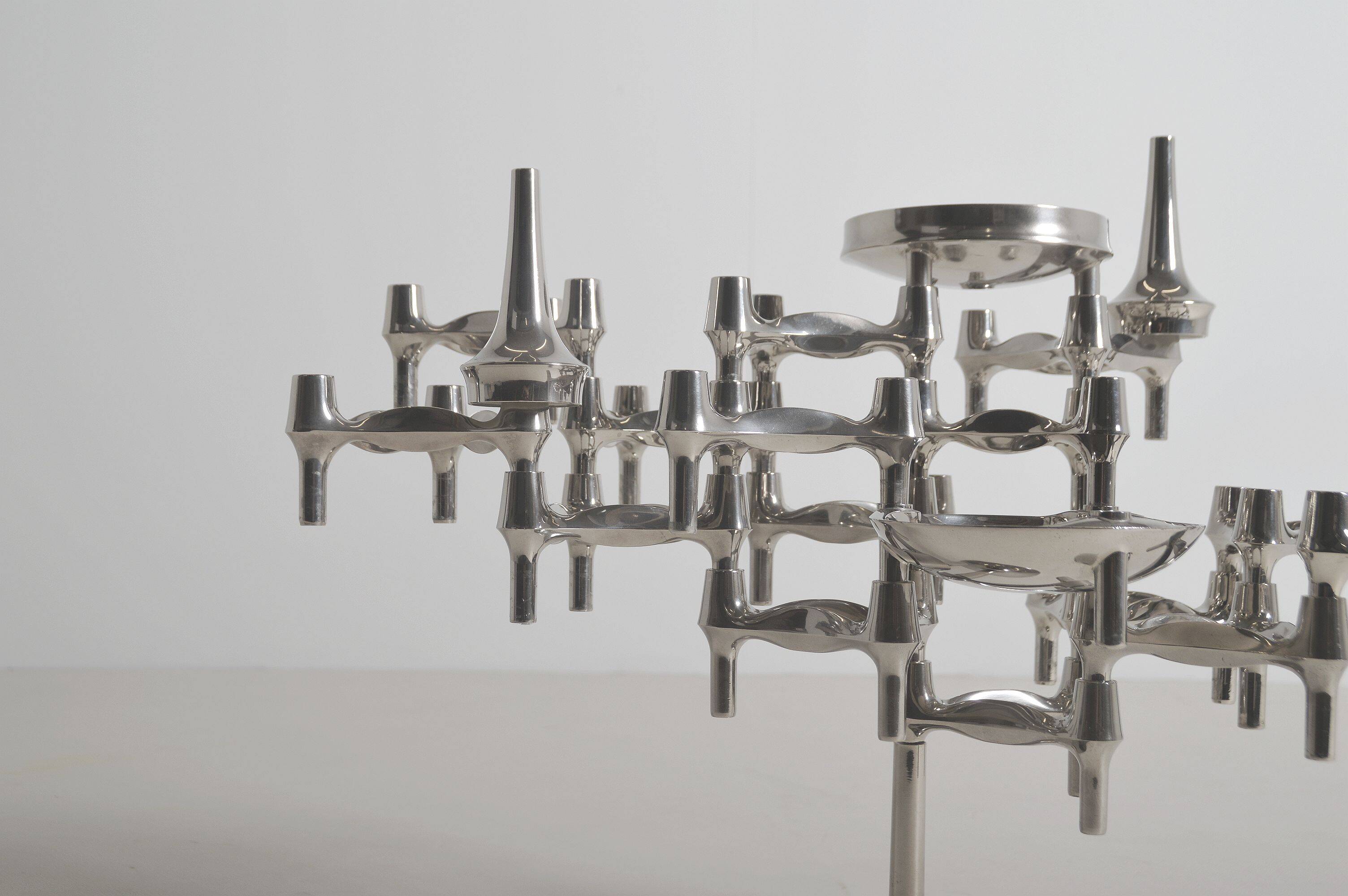 Set of footed candlesticks designed by Hans Nagel for BMF, 1974