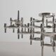 Set of footed candlesticks designed by Hans Nagel for BMF, 1974