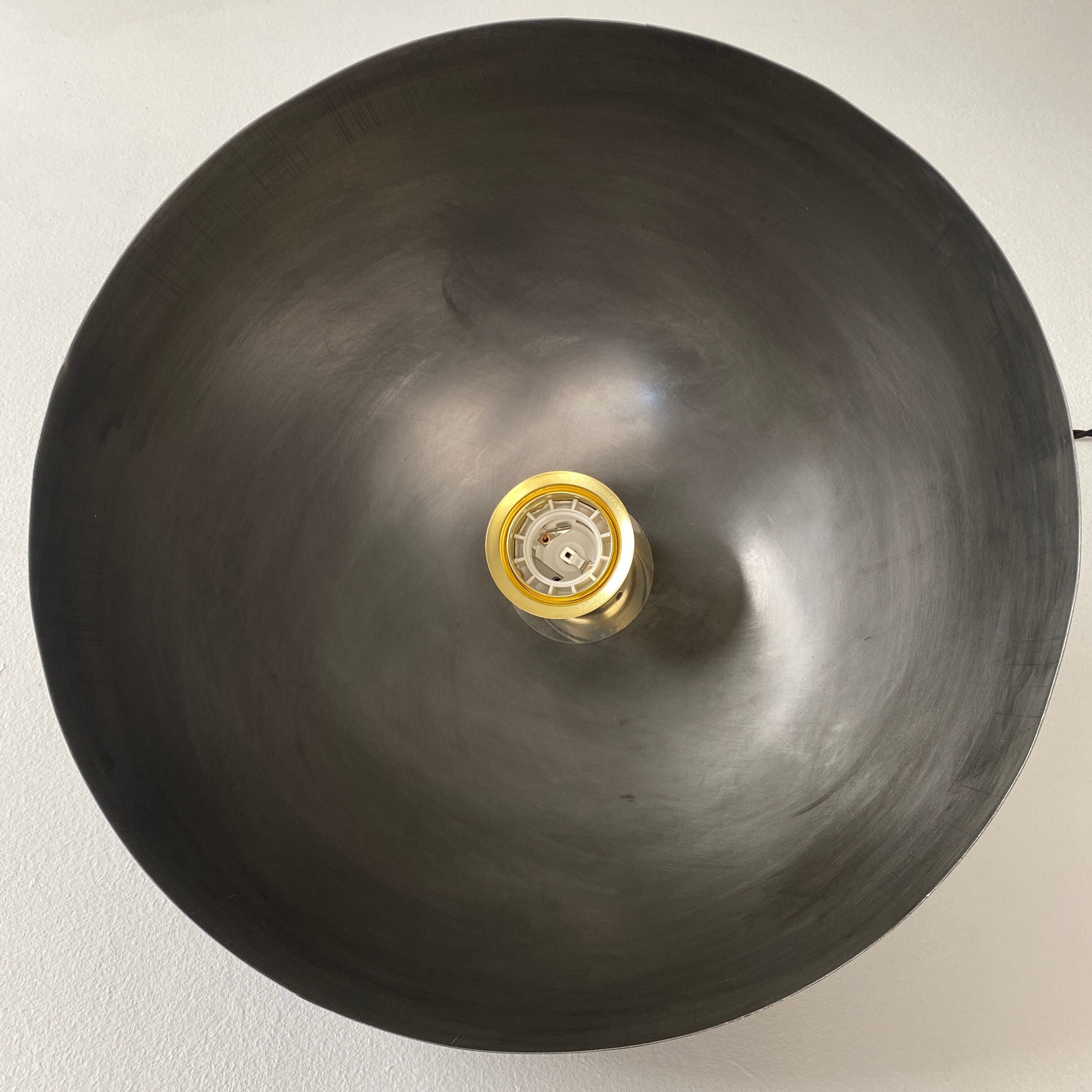 Old industrial steel hanging lamp 30 cm